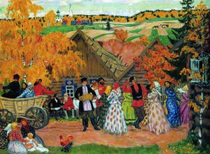 Village Holiday (autumn Holiday In The Village) — Boris Mikhailovich Kustodiev