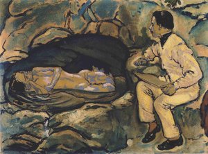 Self-portrait With Mermaid — Koloman Moser