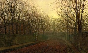 An Autumn Lane — John Atkinson Grimshaw