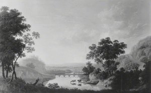 Landscape With River And Ruined Castle — Joseph Francis Gilbert