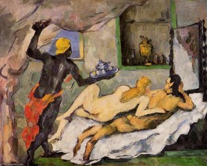 Nel Pomeriggio A Napoli Con Una Servitù Nera — Paul Cézanne