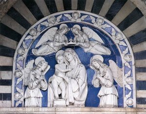 Madonna And Child Between Angels — Andrea Della Robbia