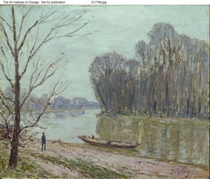 Ufer Der Loing, Winter — Alfred Sisley