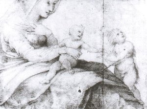 The Madonna And Child With Saint John The Baptist — Antonio Allegri Da Correggio