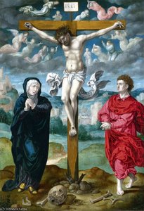 The Crucifixion - Central Panel — Pieter Coecke Van Aelst