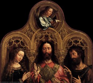 Christ Between The Virgin And St John The Baptist — Jan Gossaert (mabuse)