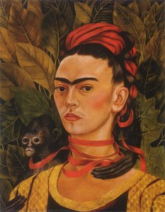 Autoportrait Con Mono — Frida Kahlo
