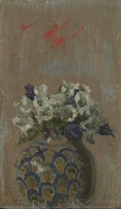 Sweet Violets – White And Blue Violets In A Patterned Bowl — Walter Richard Sickert