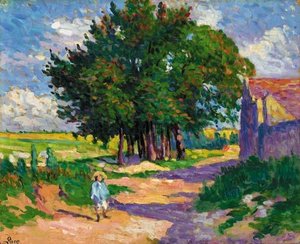 The Village Road — Maximilien Luce