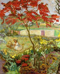Garden With Red Tree — Pierre Bonnard