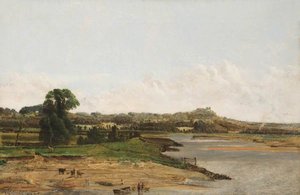Halton Castle, Cheshire, From Fiddler's Ferry — James Smetham