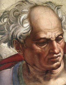 Joel (detalhe) — Michelangelo Buonarroti