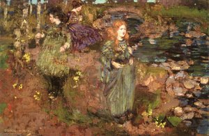 Girls Gathering Cowslips — George Henry