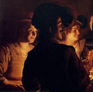 Supper Party (detail) — Gerard Van Honthorst