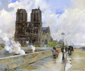 Notre Dame Katedrála, Paříž — Frederick Childe Hassam