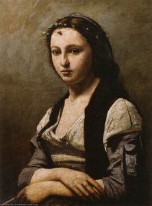 La Femme Au Perle — Jean-baptiste-camille Corot
