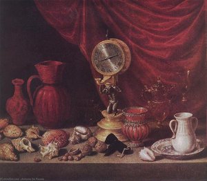 Stiil-life With A Pendulum — Antonio De Pereda