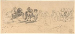Sheet of Studies for ''The Horse Fair''