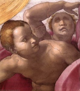 Creation Of The Sun, Moon, And Plants (detail) — Michelangelo Buonarroti