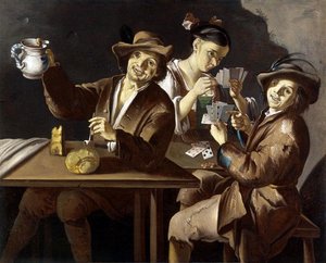 Joueurs De Cartes Dans Une Auberge — Giacomo Francesco Cipper