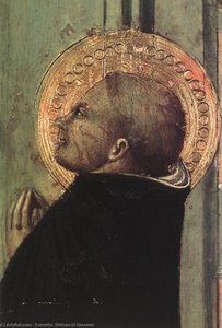 San Tomás Inspirado Por La Paloma Del Espíritu Santo (detalle) — Sassetta