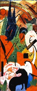 Landscape Con Animali E Arcobaleno — Franz Marc