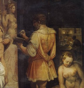 The Studio Of The Painter (detail) — Giorgio Vasari