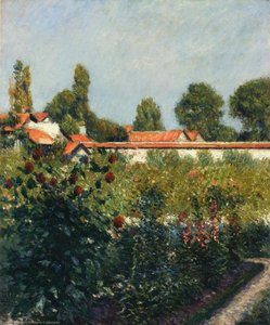 The Garden Of Petit Gennevillers, The Pink Roofs — Gustave Caillebotte