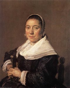 Portrait Of A Seated Woman (presumedly Maria Vernatti) — Frans Hals I