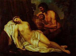 Venus Inebriated By A Satyr (la Nuda) — Annibale Carracci