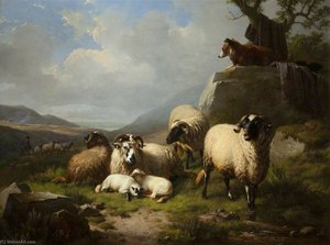 Group Of Sheep — Eugène Joseph Verboeckhoven
