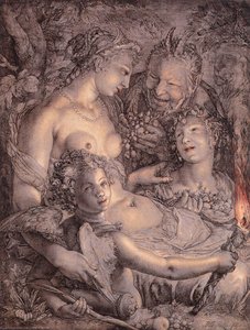 Ohne Ceres Und Bacchus Würde Venus Erfrieren — Hendrik Goltzius