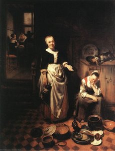 The Idle Servant — Nicolaes Maes