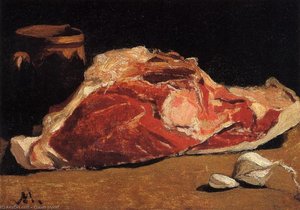 Still Life Med Kød — Claude Monet