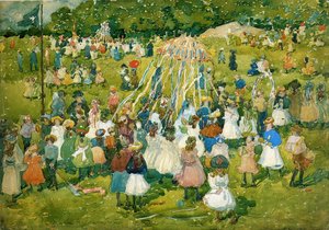 May Day, Central Park — Maurice Brazil Prendergast