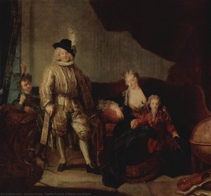Family Portrait Of Baron Von Erlach — Antoine Pesne