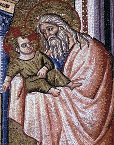 Presentation In The Temple (detail) — Pietro Cavallini