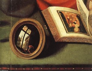 The Moneylender And His Wife (detail) — Κεντίν Μασίς