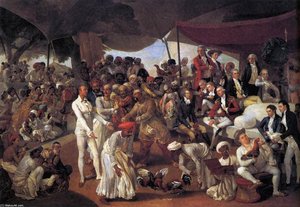 Colonel Mordaunt's Cock Match — Johann Zoffany