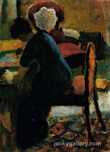 Elisabeth At The Table — August Macke