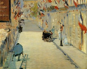 Rue Mosnier Decorata Con Bandiere — Édouard Manet
