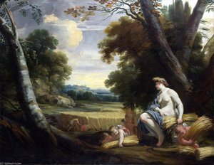Ceres And Harvesting Cupids — Simon Vouet