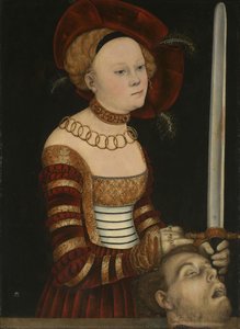 Porträt Einer Dame Des Sächsischen Hofes Als Judith Mit Dem Haupt Des Holofernes — Lucas Cranach Der Ältere