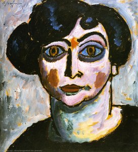Frau Mit Schwarzem Haar — Alexej Von Jawlensky