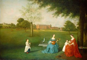 Members Of The Maynard Family In The Park At Waltons — Arthur William Devis