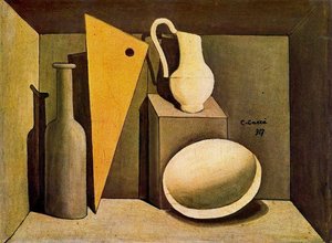 Natura Morta Con Squadra — Carlo Carrà