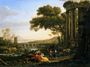Landscape With Nymph And Satyr Dancing — Claude Lorrain