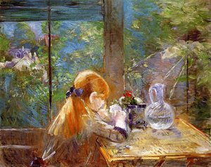 Red Haired Girl Sitting On A Veranda — Berthe Morisot