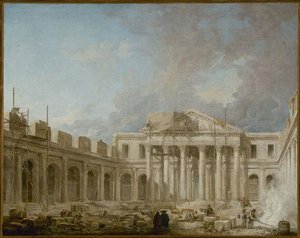 L'ecole De Chirurgie En Construction, Actuelle Rue De L'ecole De Médecine (actuel 6ème Arrondissement) — Hubert Robert