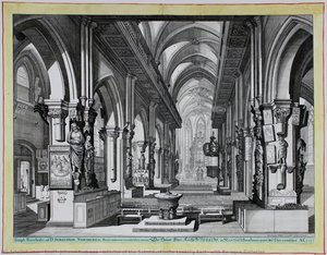 Interior Of The Sebalduskirche Looking East, With Baroque Galleries — Johann Andreas Graff